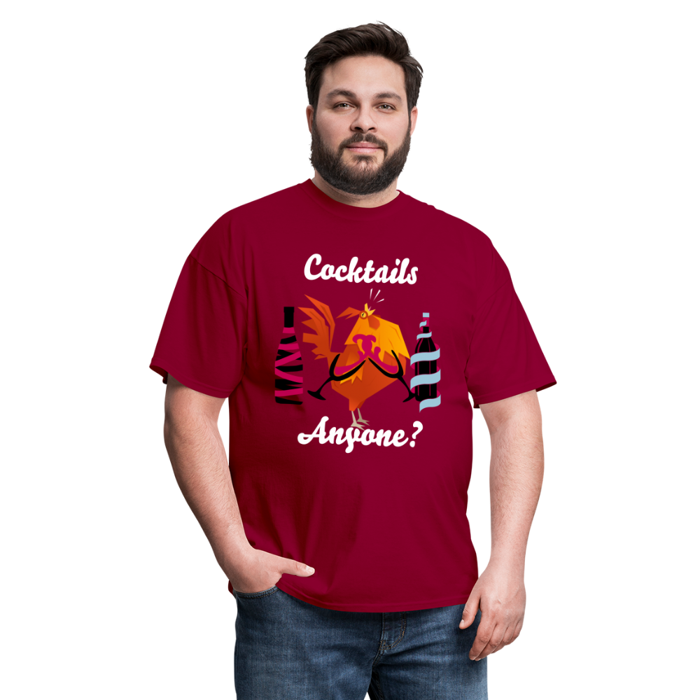 Cock Tails T-Shirt - dark red