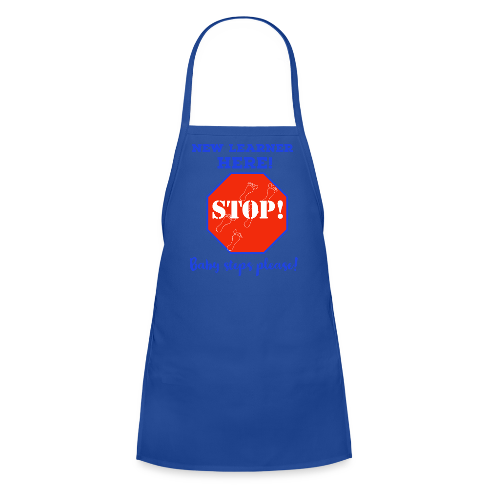 New Learners Kids' Apron - royal blue