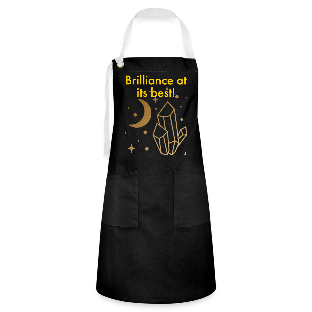 Brilliance at its Best Artisan Apron - black/white
