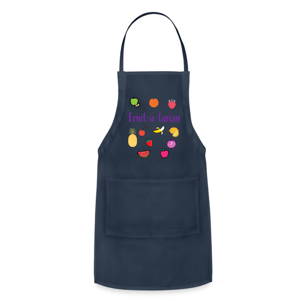 Fruit-a-tarian Adjustable Apron - navy