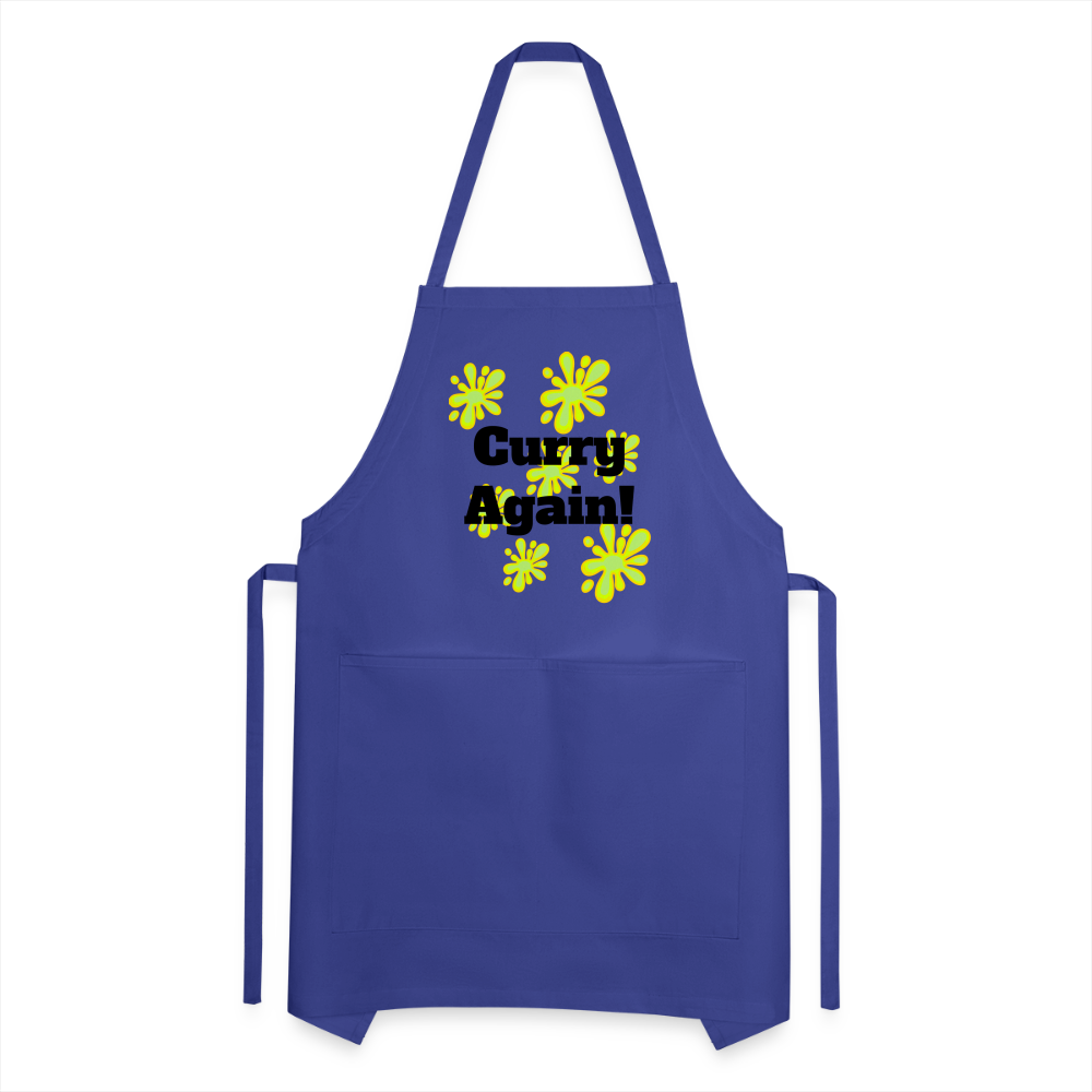 Curry Again! Adjustable Apron - royal blue