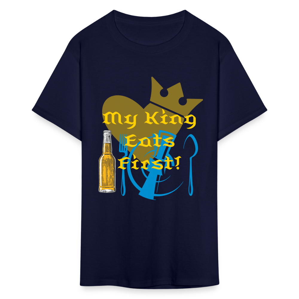 My King Eats First T-Shirt - navy