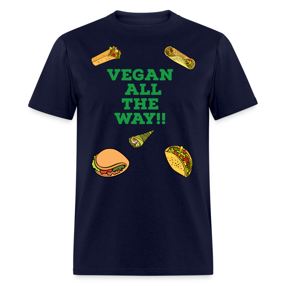 Vegan All The Way T-Shirt - navy