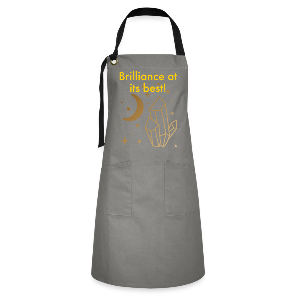Brilliance at its Best Artisan Apron - gray/black