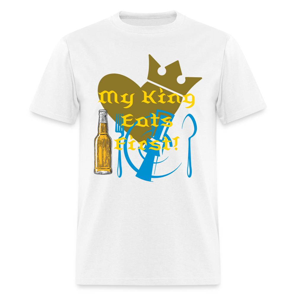 My King Eats First T-Shirt - white