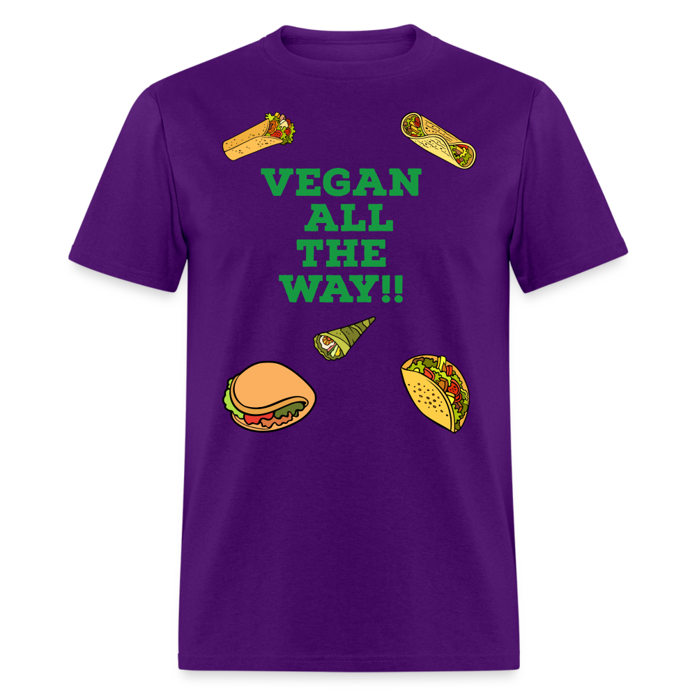 Vegan All The Way T-Shirt - purple