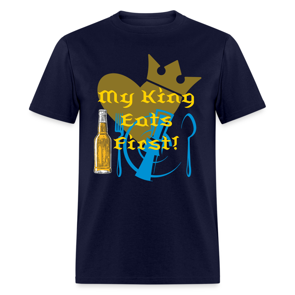 My King Eats First T-Shirt - navy