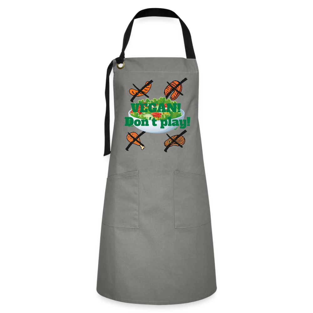Vegan Artisan Apron - gray/black