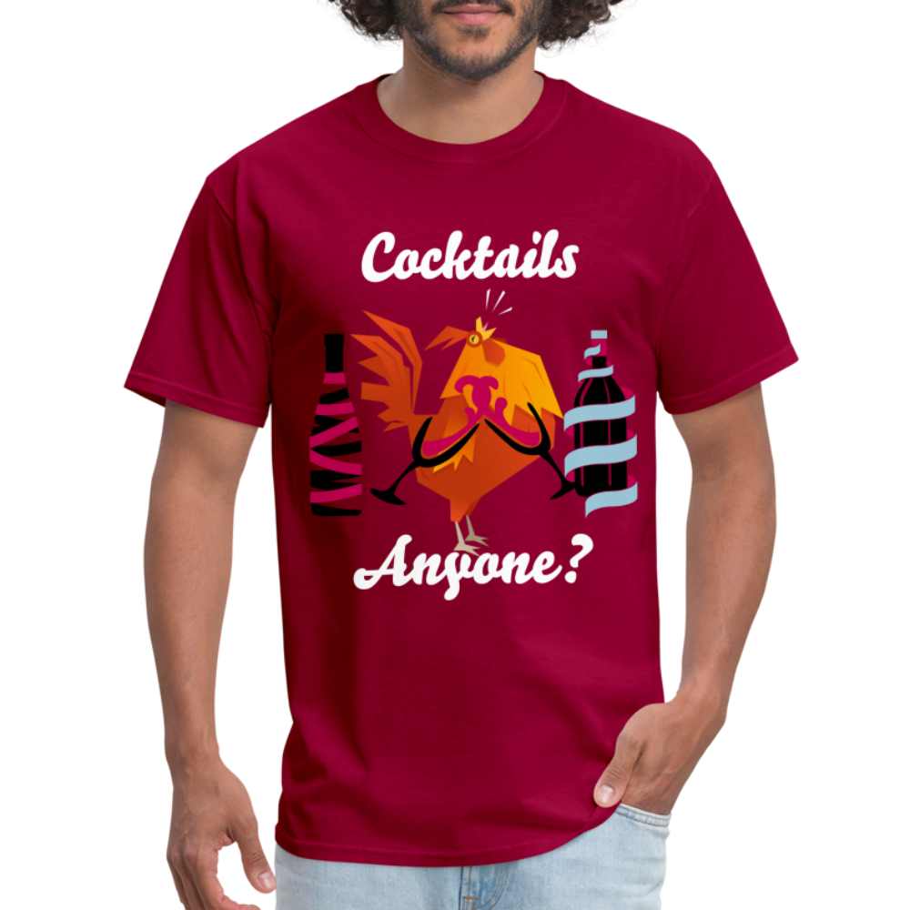 Cock Tails T-Shirt - dark red