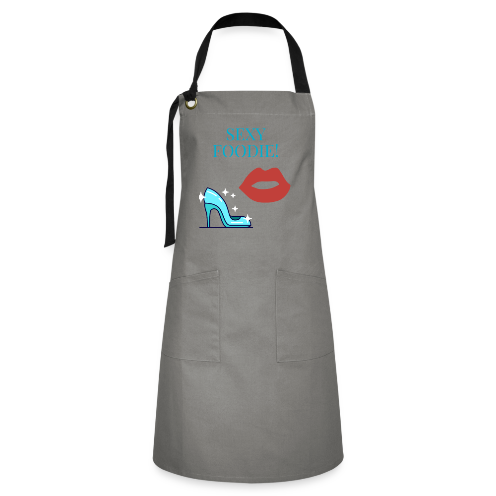 Sexy Foodie Artisan Apron - gray/black