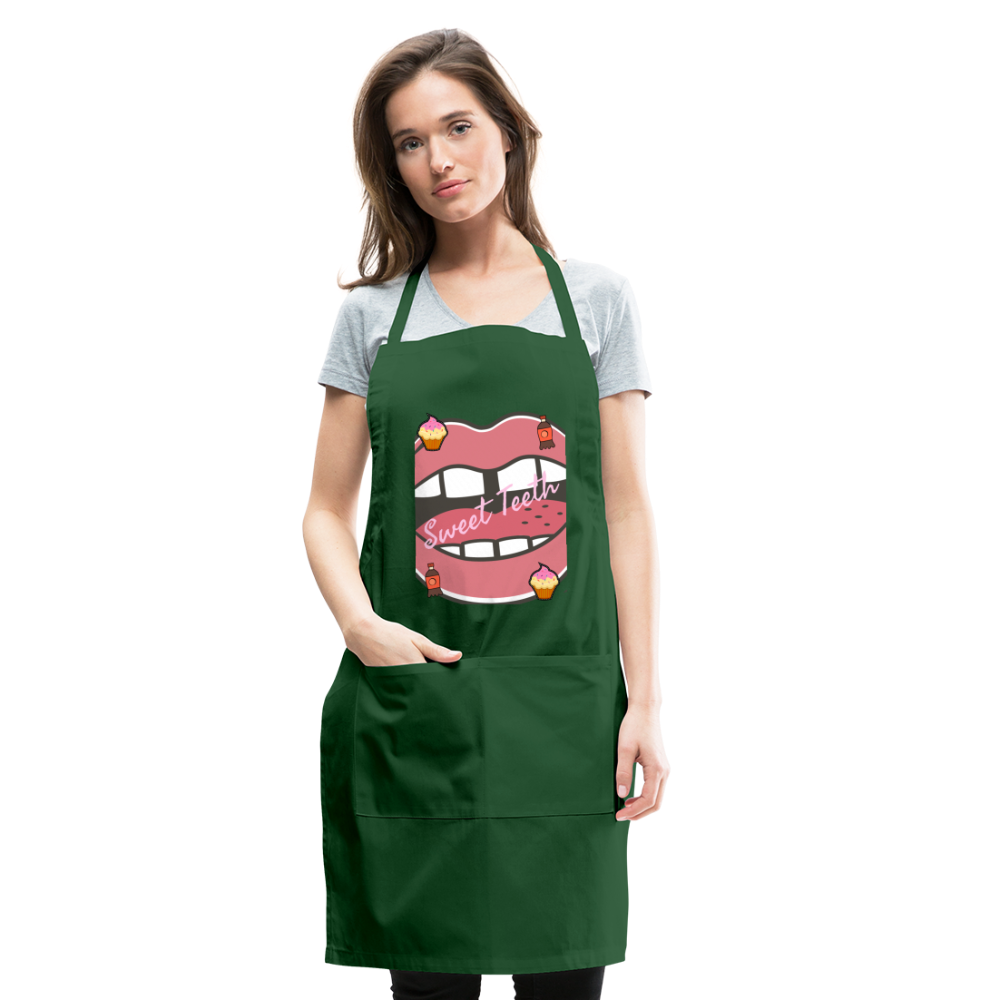 Sweet Teeth Adjustable Apron - forest green