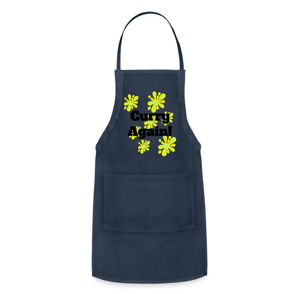 Curry Again! Adjustable Apron - navy