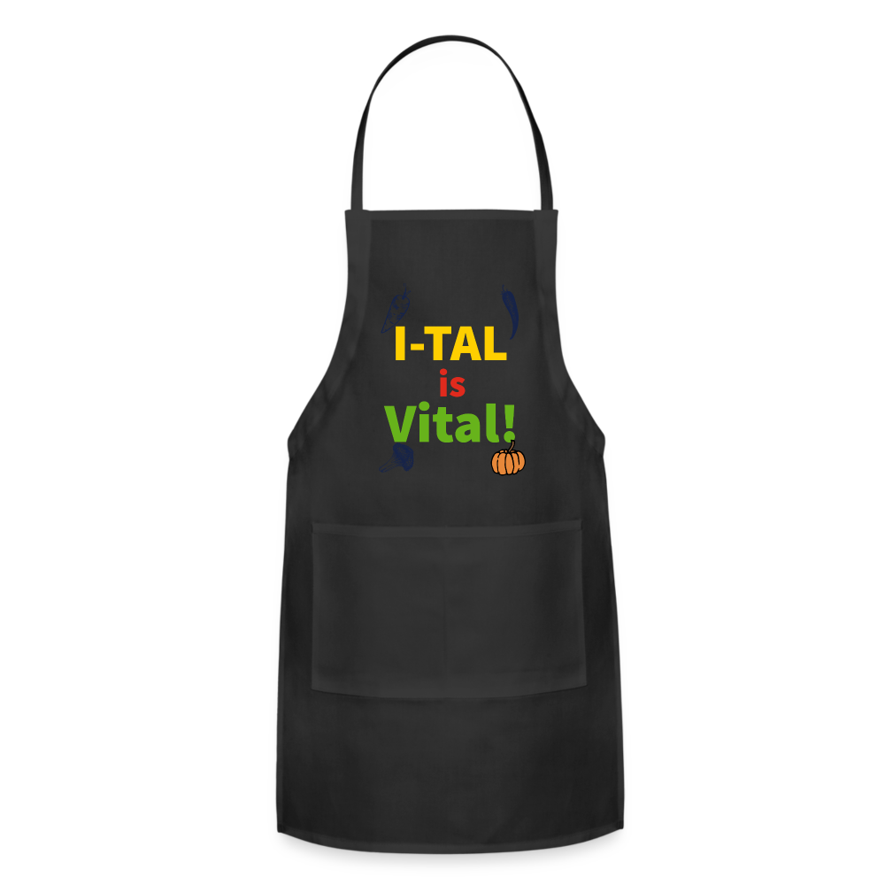 I-tal Is Vital Adjustable Apron - black