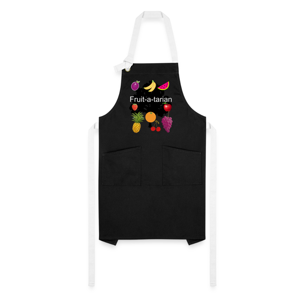 Fruit-a-tarian Artisan Apron - black/white