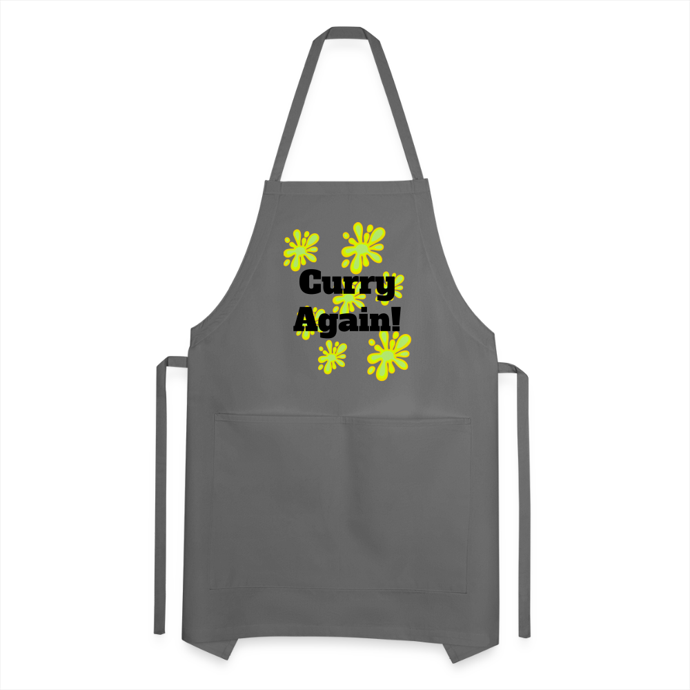 Curry Again! Adjustable Apron - charcoal