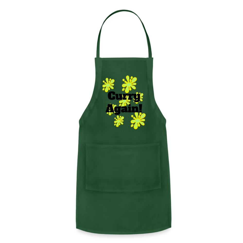 Curry Again! Adjustable Apron - forest green
