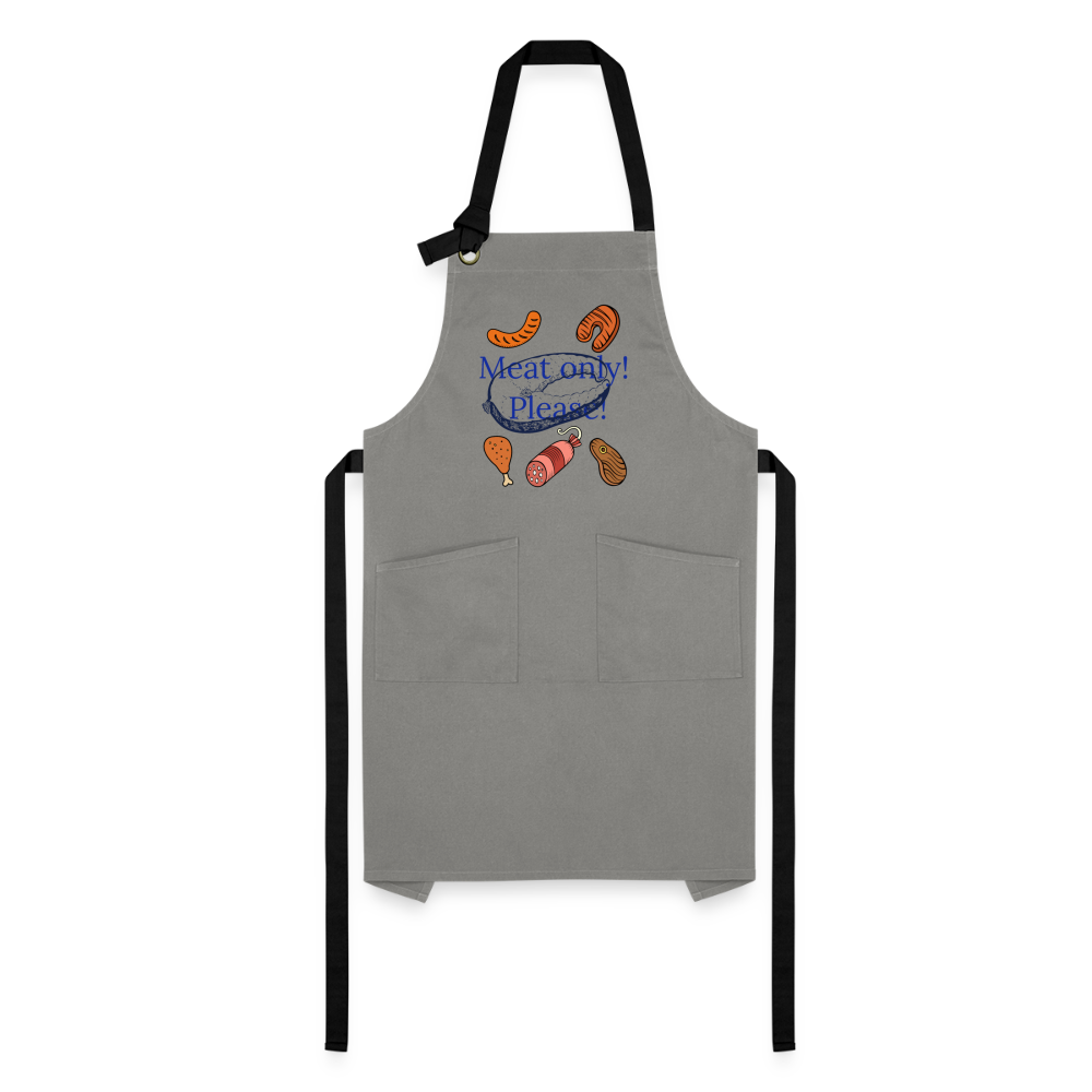 Meat Only Artisan Apron - gray/black