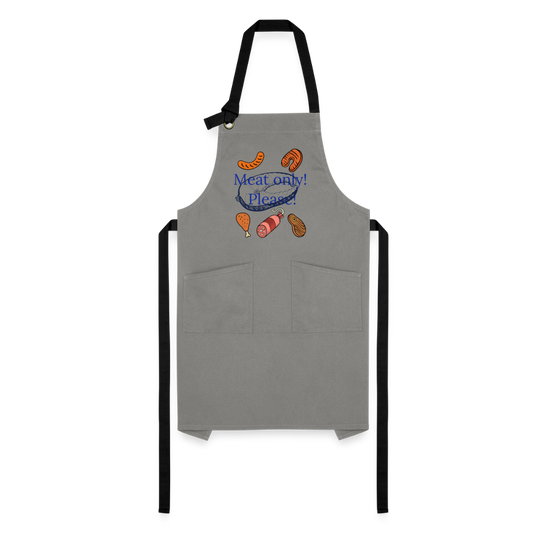 Meat Only Artisan Apron - gray/black