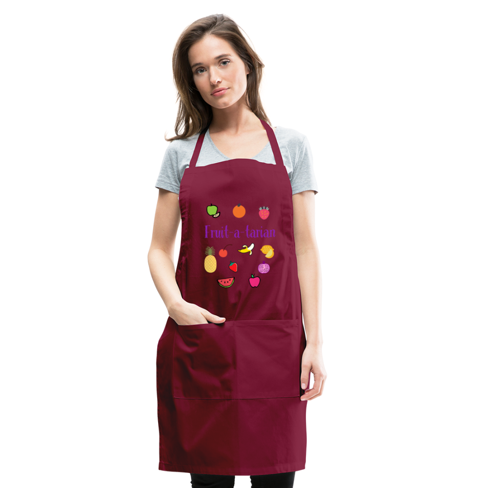 Fruit-a-tarian Adjustable Apron - burgundy