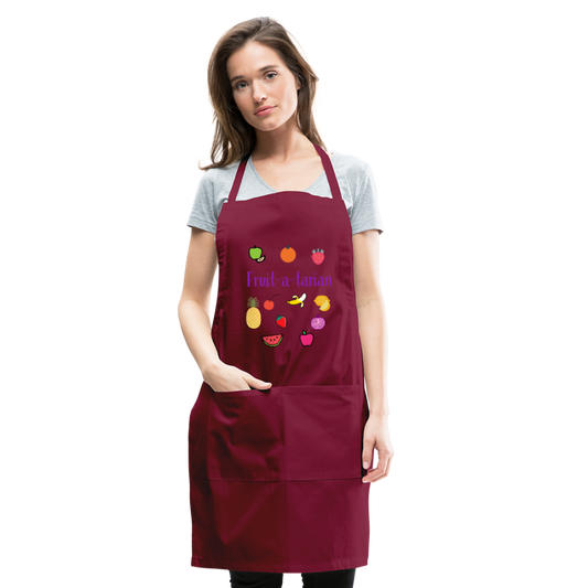 Fruit-a-tarian Adjustable Apron - burgundy