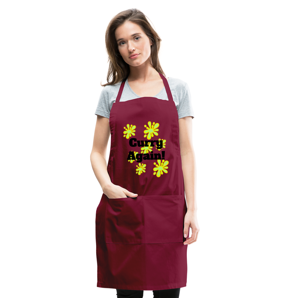Curry Again! Adjustable Apron - burgundy