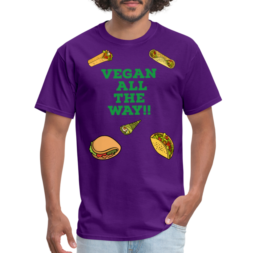Vegan All The Way T-Shirt - purple