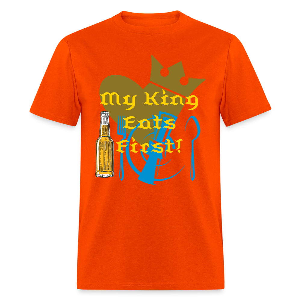 My King Eats First T-Shirt - orange