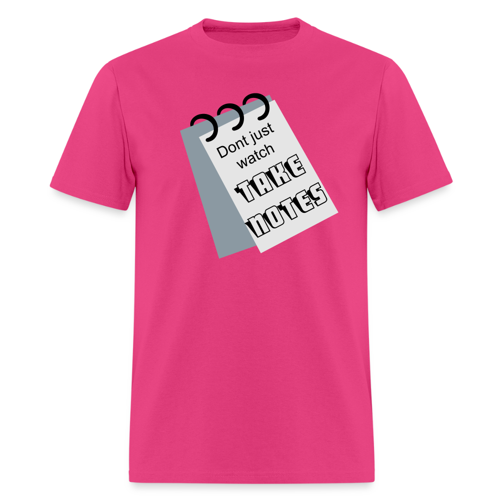 Take Notes T-shirt - fuchsia