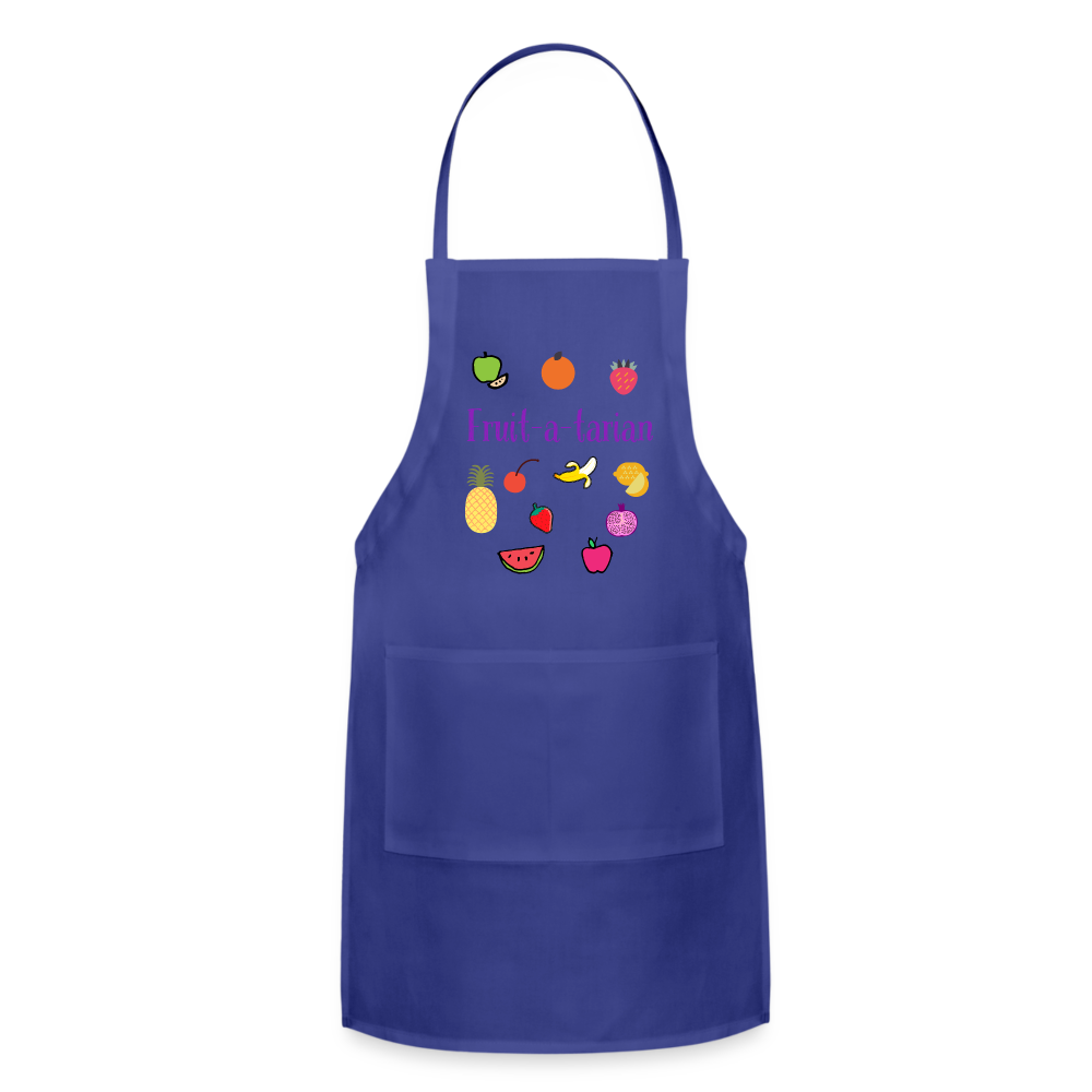 Fruit-a-tarian Adjustable Apron - royal blue