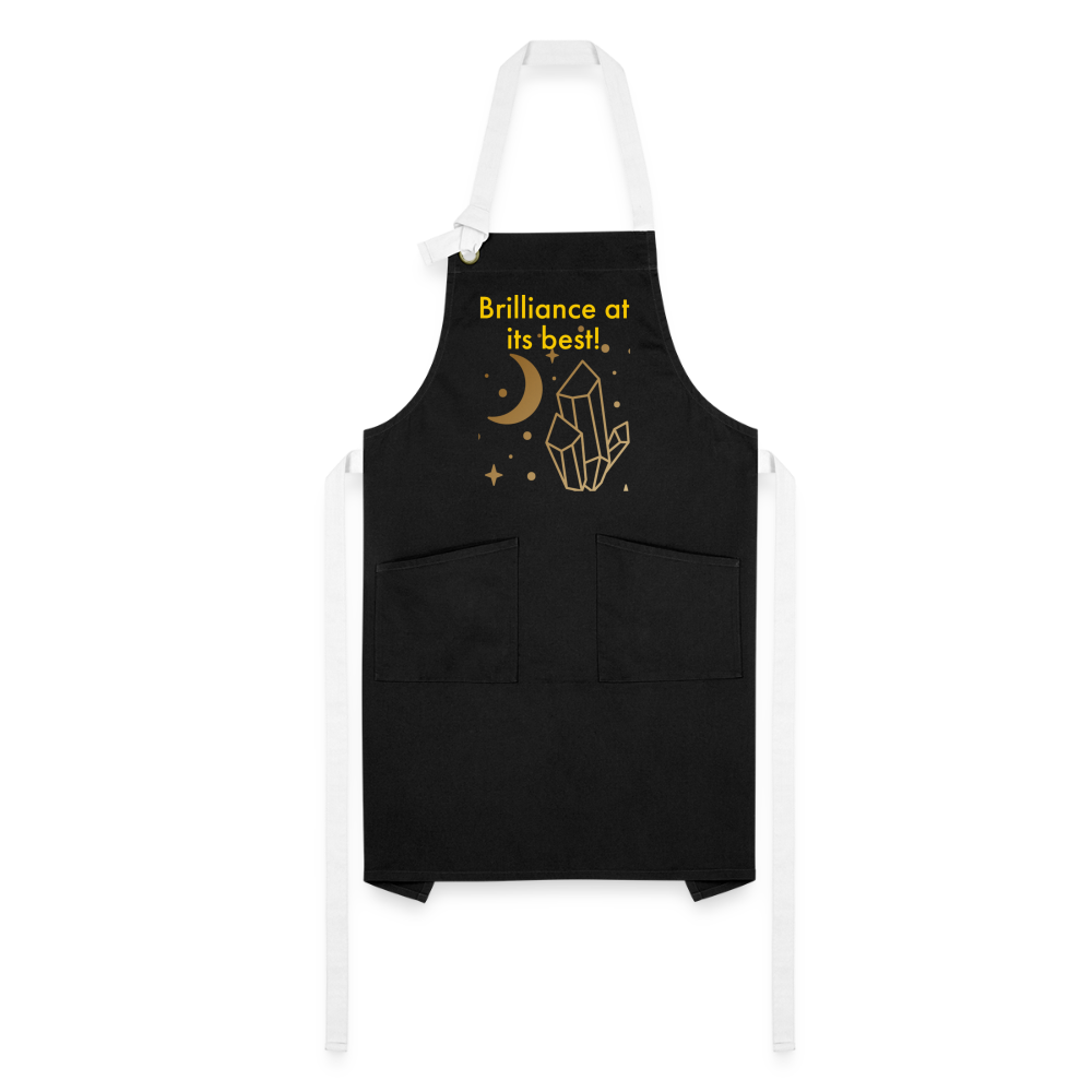 Brilliance at its Best Artisan Apron - black/white