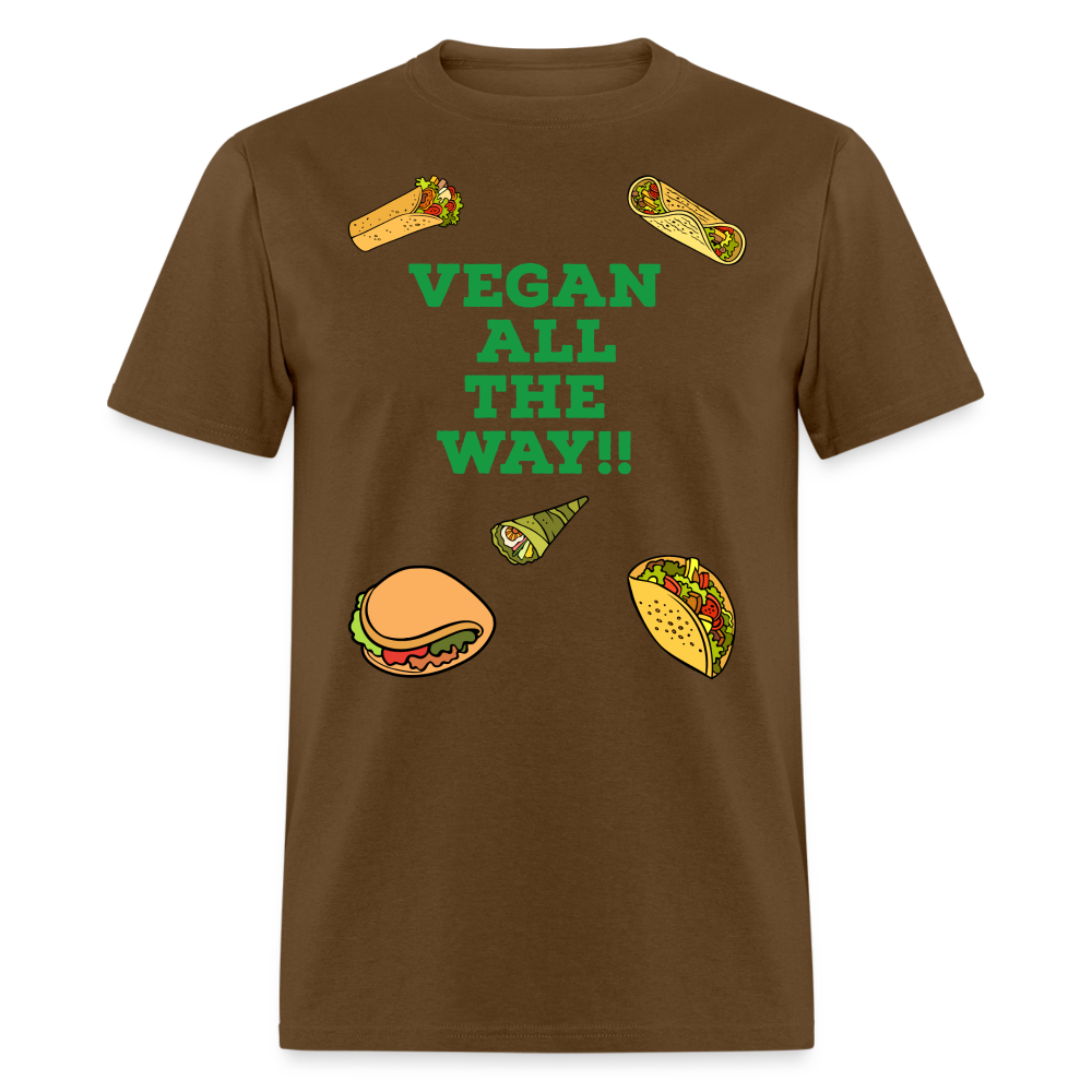Vegan All The Way T-Shirt - brown