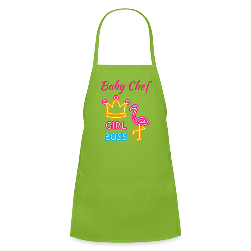 Baby Chef GB Kids' Apron - lime green