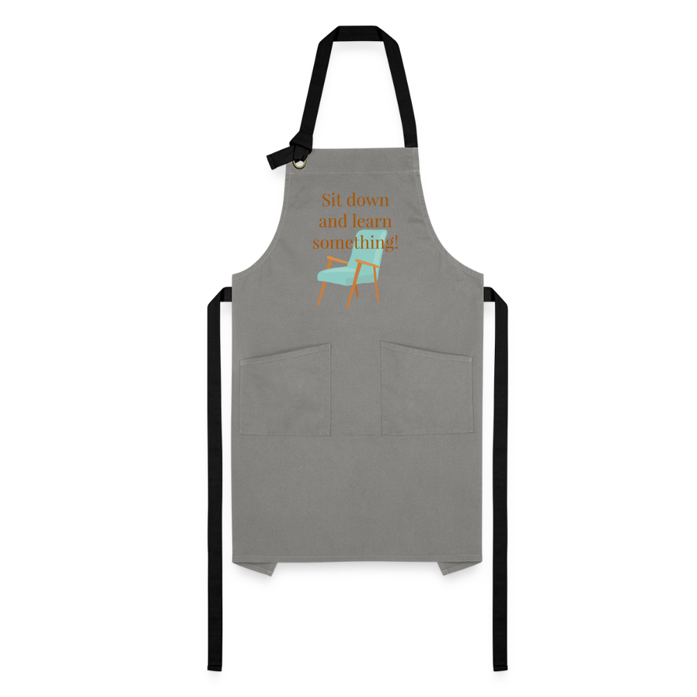 Sit Down Artisan Apron - gray/black
