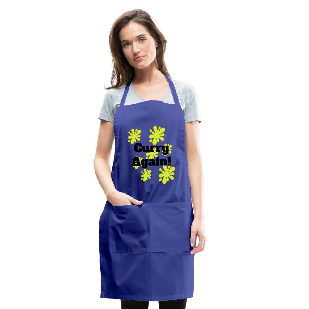 Curry Again! Adjustable Apron - royal blue