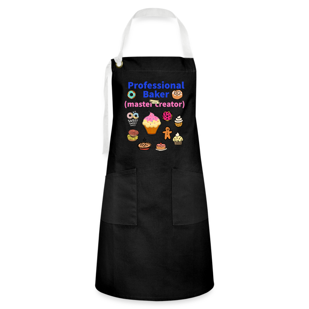 Prof Baker Artisan Apron - black/white