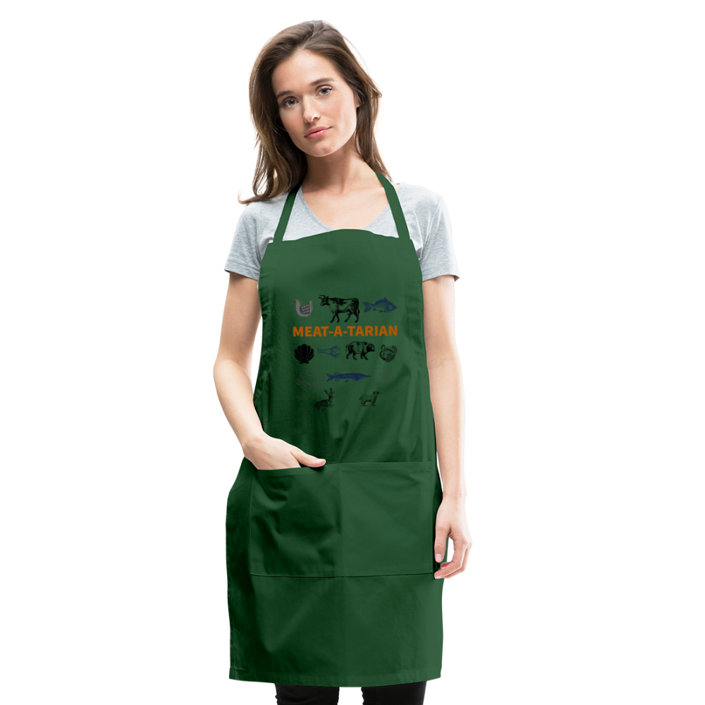 Meat-a-tarian Adjustable Apron - forest green