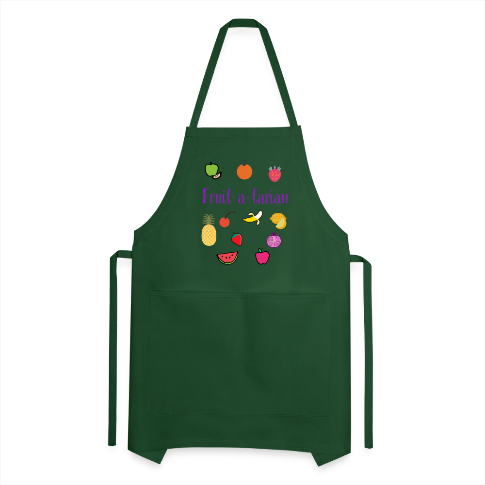 Fruit-a-tarian Adjustable Apron - forest green
