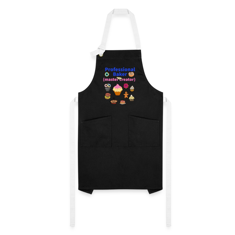 Prof Baker Artisan Apron - black/white