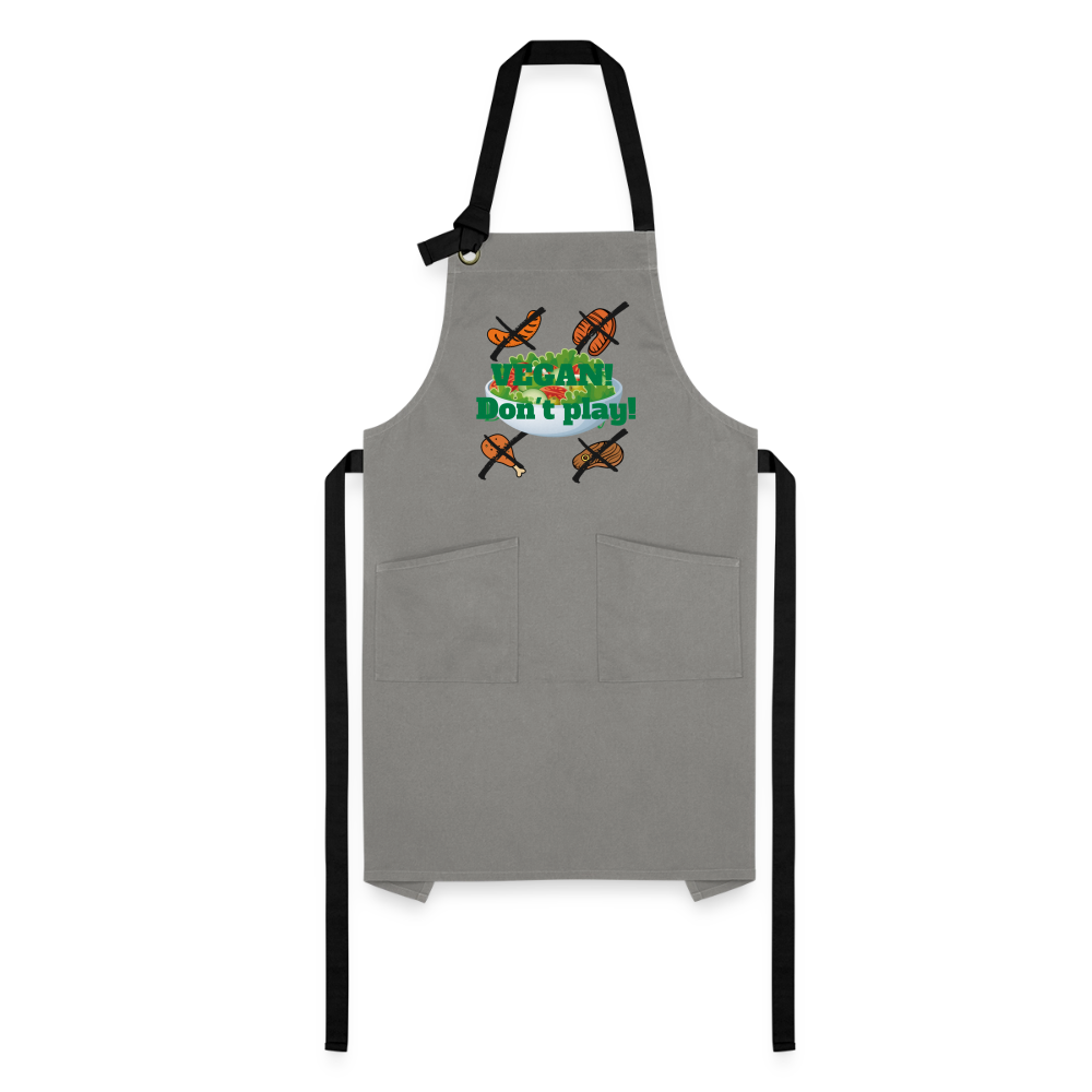 Vegan Artisan Apron - gray/black