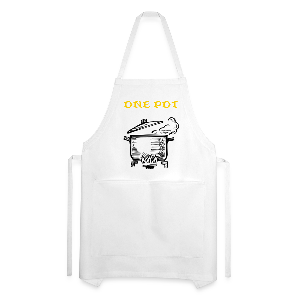 One Pot Adjustable Apron - white