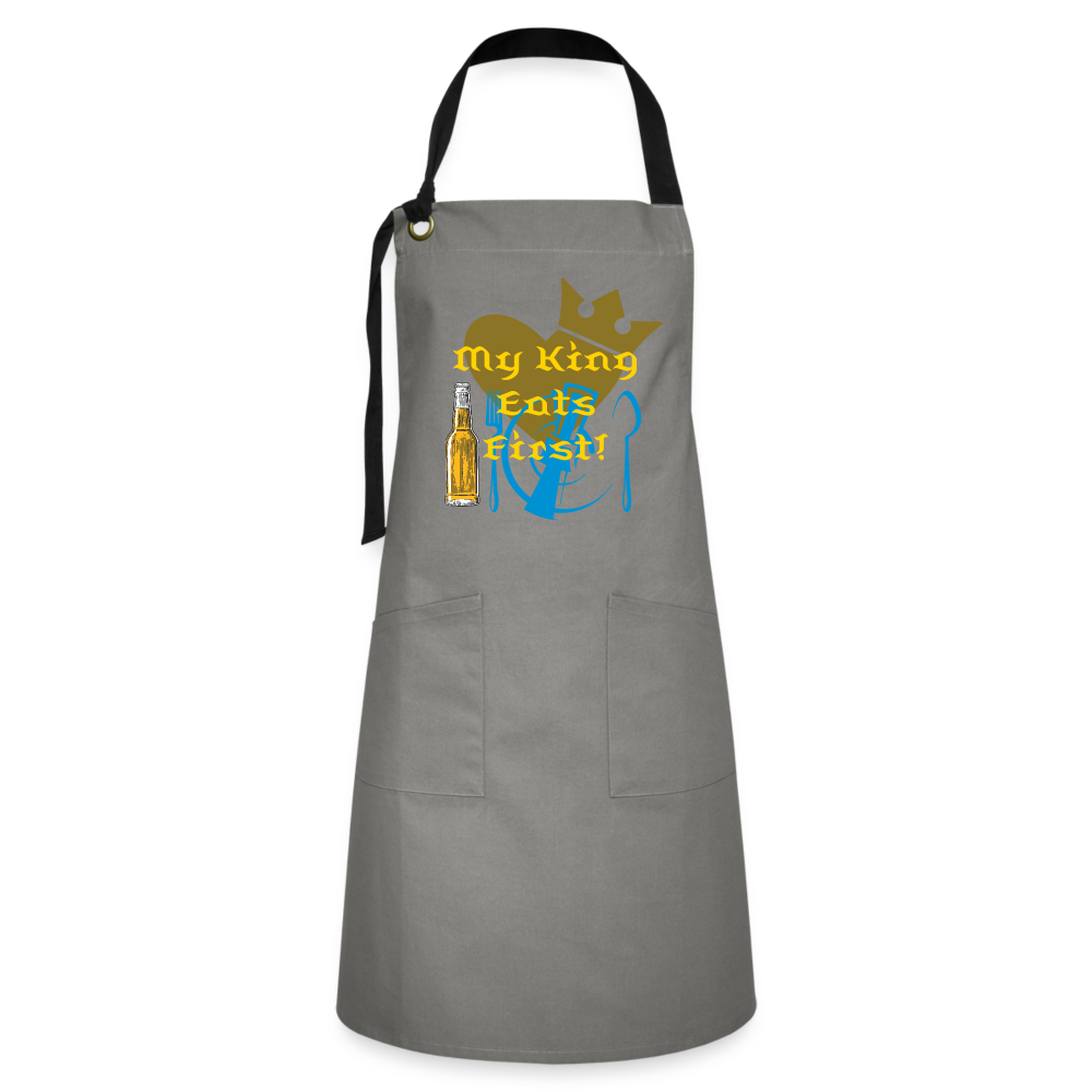 My King Artisan Apron - gray/black