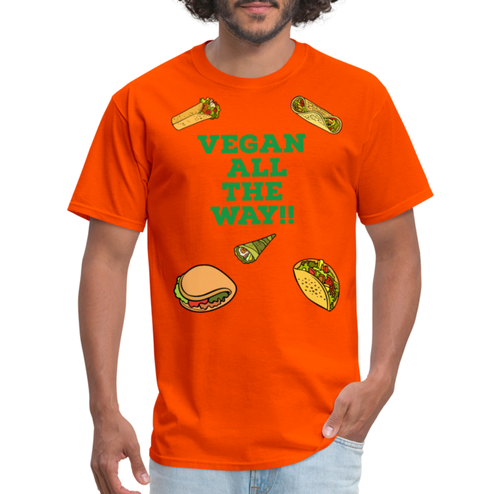Vegan All The Way T-Shirt - orange