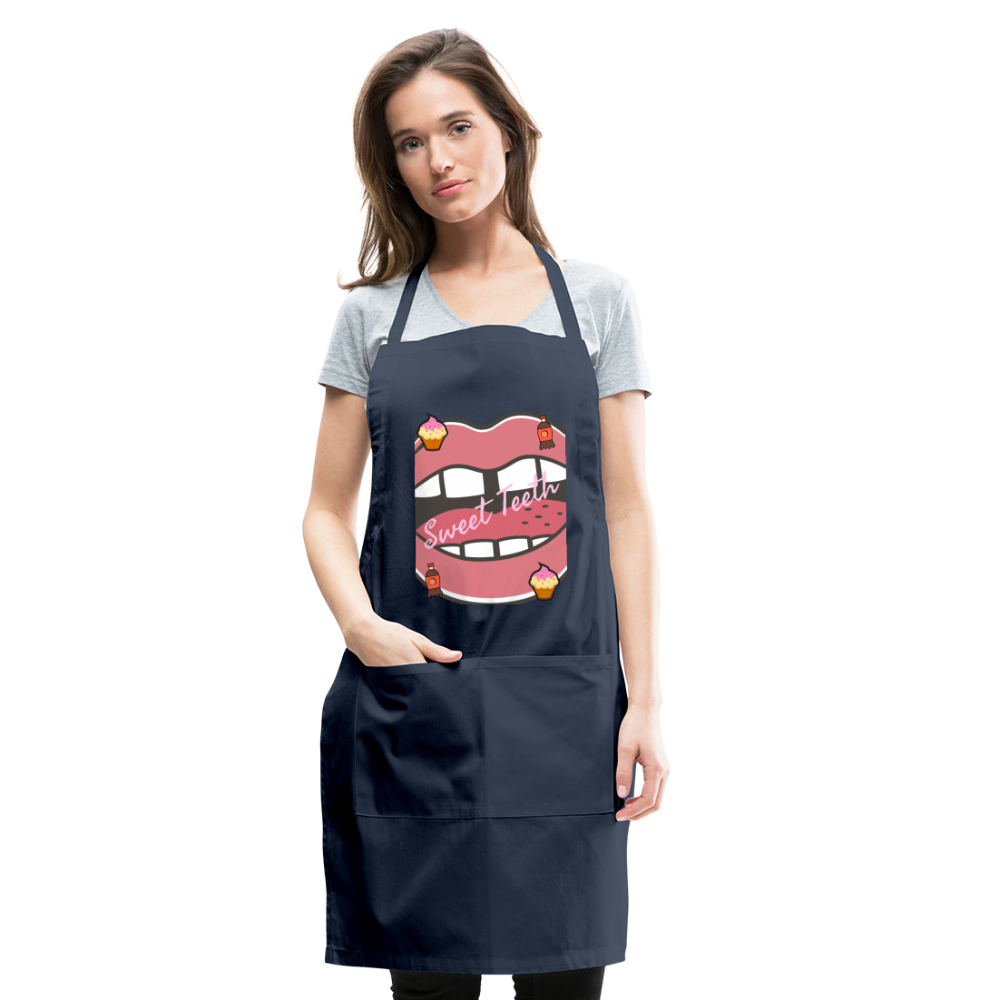 Sweet Teeth Adjustable Apron - navy