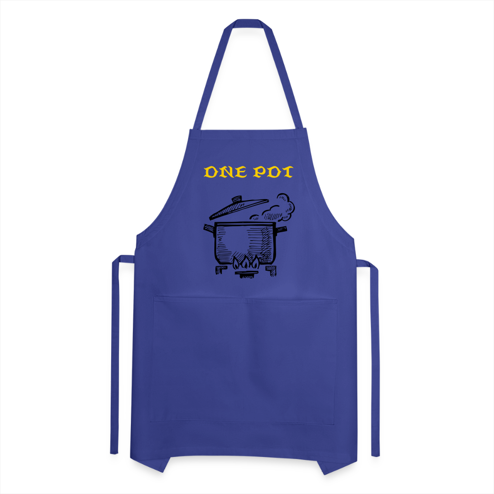 One Pot Adjustable Apron - royal blue
