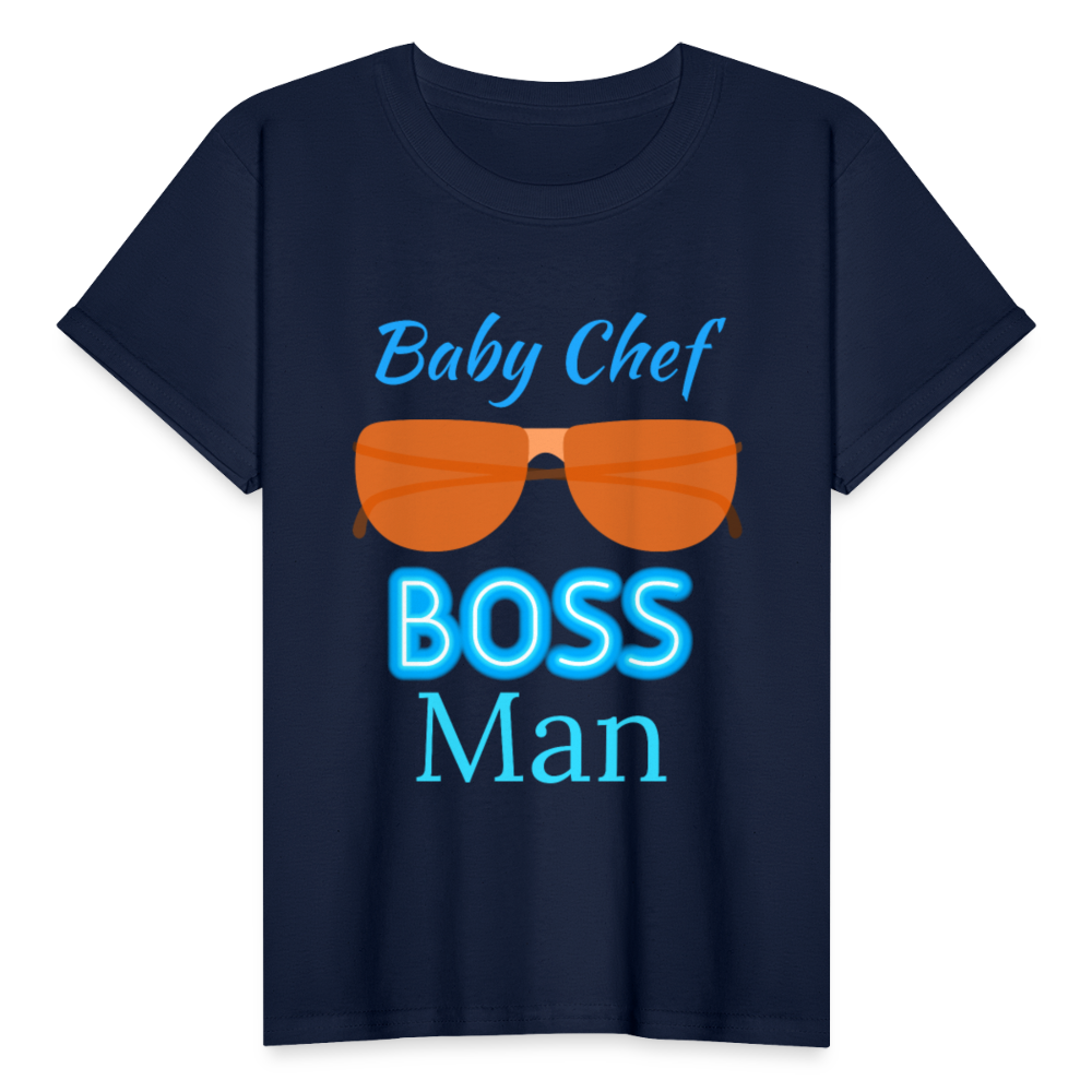 Baby Chef Boss Man Youth T-Shirt - navy