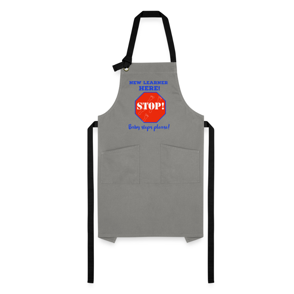 New Learner Artisan Apron - gray/black