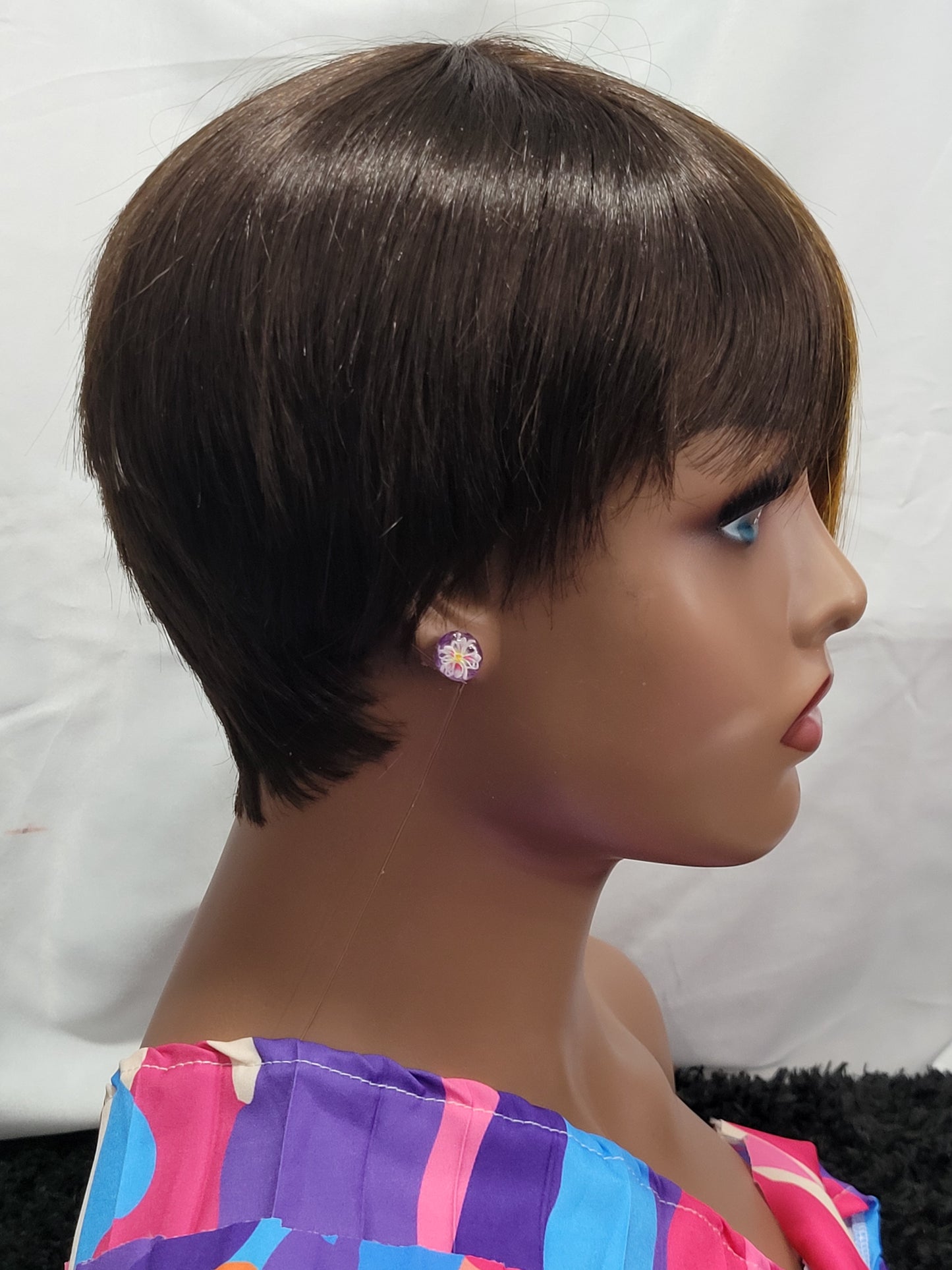 Plum Orchid Studs
