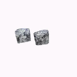 Silver Loom Stud Earrings