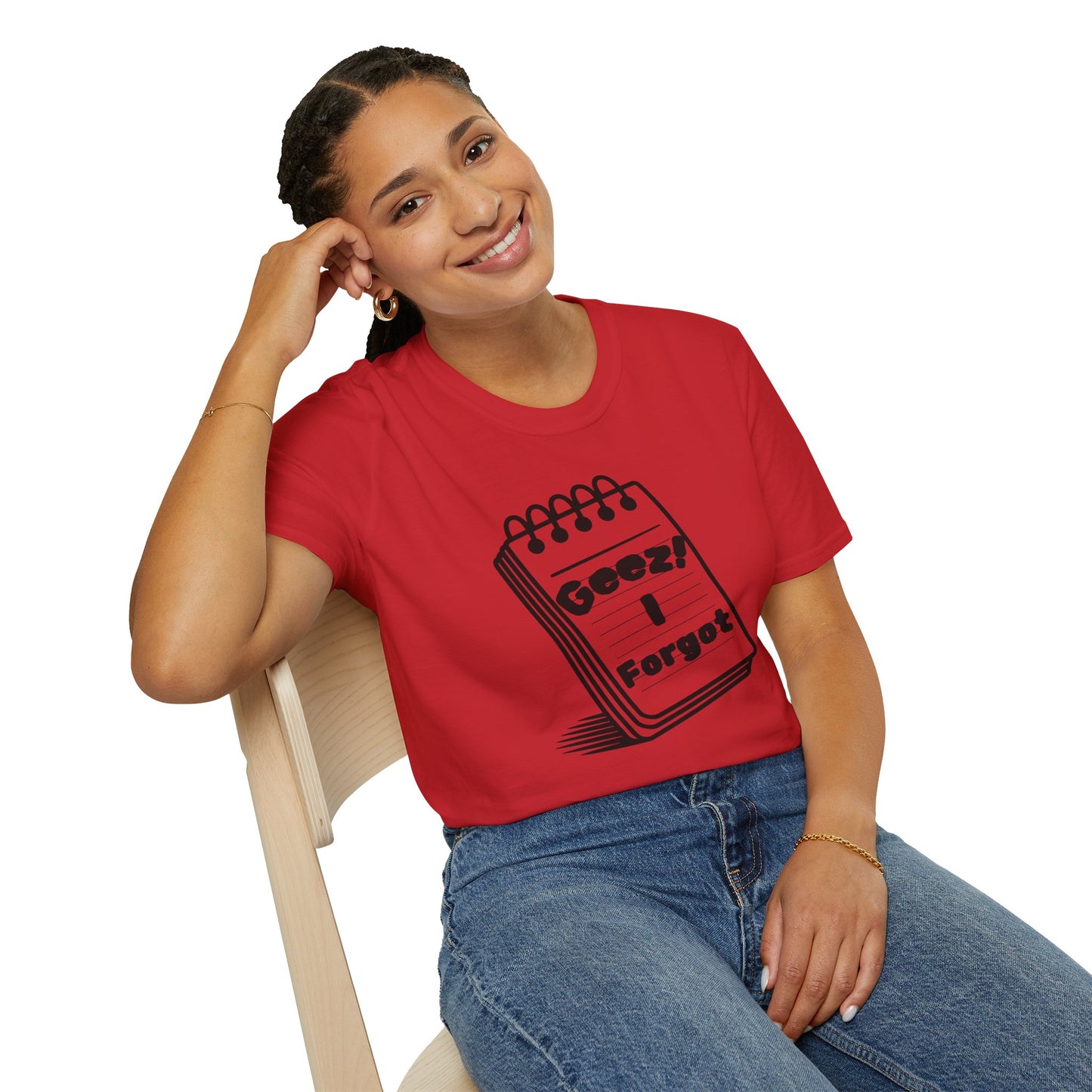 Funny Reminder Unisex Softstyle Tee for Forgetful Friends, Everyday Humor Shirt