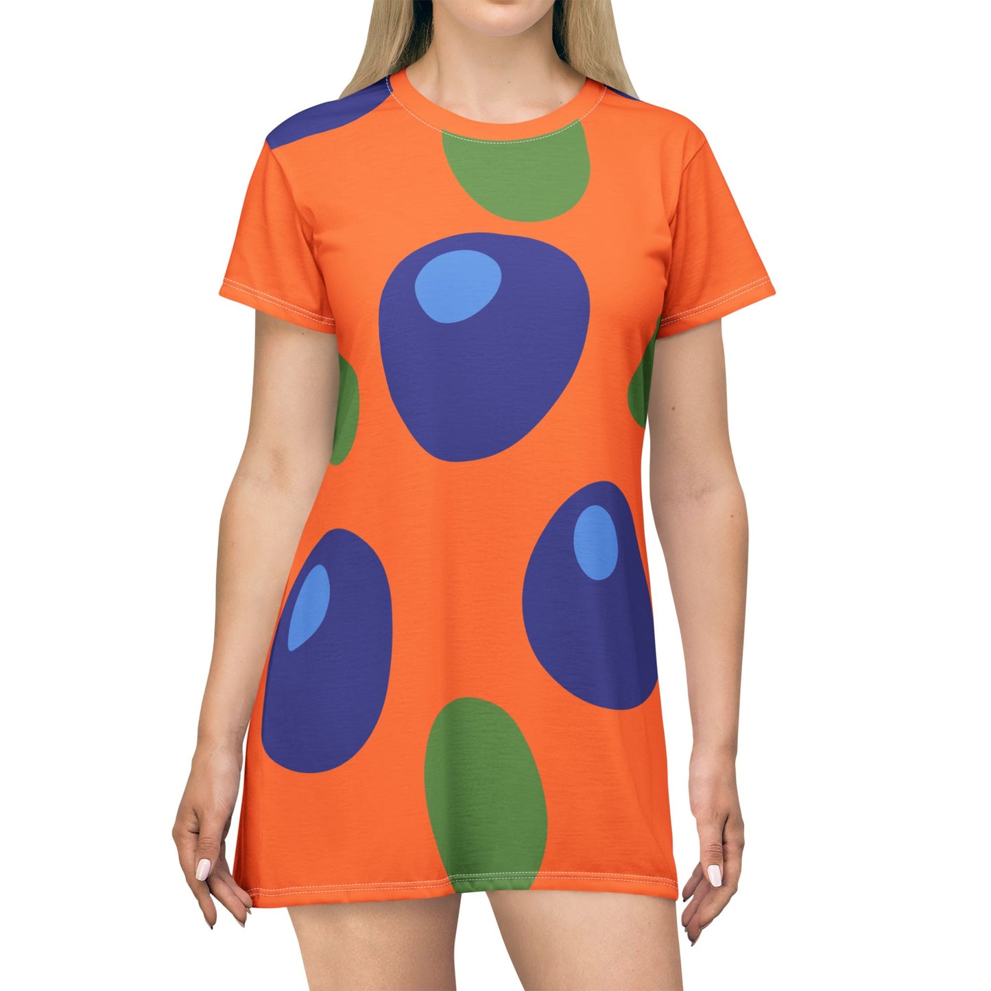 T-Shirt Dress Vibrant Orange Berry